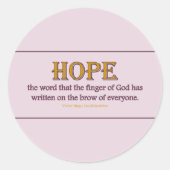 Sticker Rond: Hoop (Voorkant)