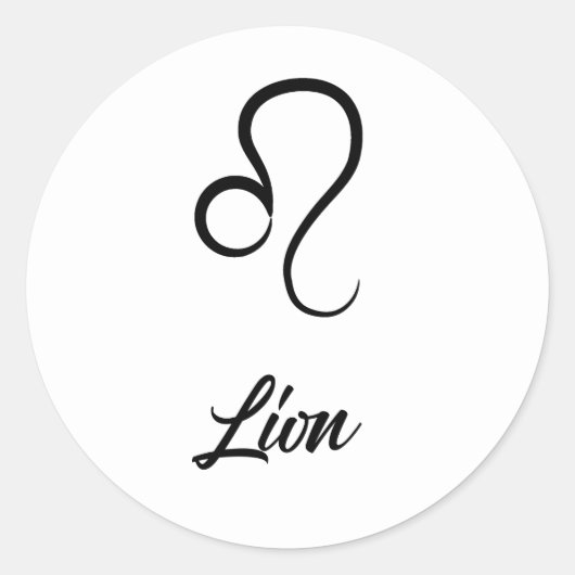 Sticker Rond Lion - Signe du zodiaque (Voorkant)