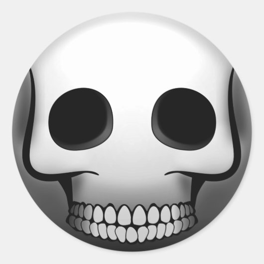 Sticker Rond Skullmoji (Voorkant)