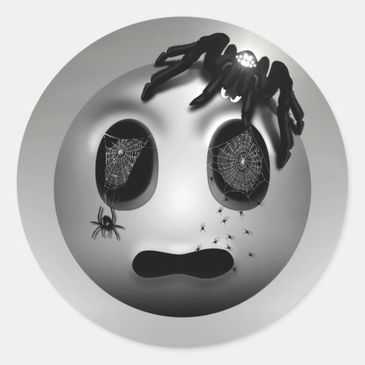 Sticker Rond Spidermoji (Voorkant)