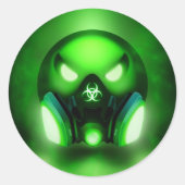 Sticker Rond Toxicmoji (Voorkant)