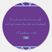 Sticker Ronde (Paarse Driehoeken) RFPMDesigns©️202 (Voorkant)