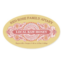  Sticker Rood en Goud Rosette