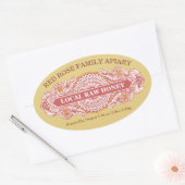  Sticker Rood en Goud Rosette (Envelop)