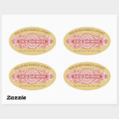  Sticker Rood en Goud Rosette (Vel)