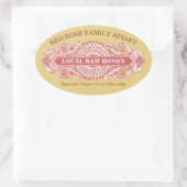  Sticker Rood en Goud Rosette (Tas)