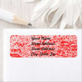 Sticker Rood en wit marmer Return-adres (Insitu)
