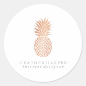 Sticker - Roos gouden ananas (Voorkant)