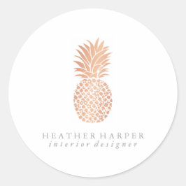 Sticker - Roos gouden ananas