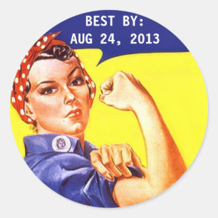 Sticker Rosie de Riveter die het beste kan bereik