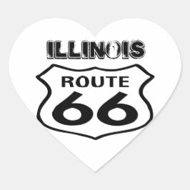 Sticker route 66 versleten staat Illinois hart