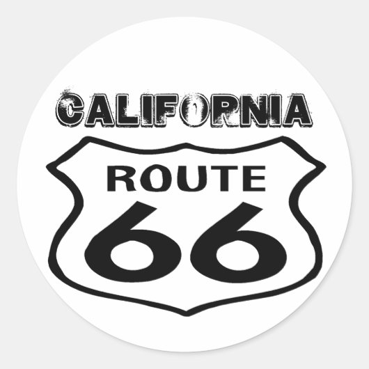 Sticker Route 66 Worn Lk Staat Californië (Voorkant)
