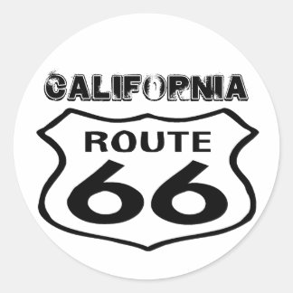 Sticker Route 66 Worn Lk Staat Californië