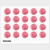 Sticker roze anjer dicht bij (Vel)