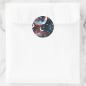 Sticker - Roze Goud Celestiaal Maanontwerp (Tas)