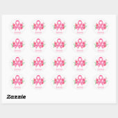 Sticker-roze lint ronde sticker (Vel)