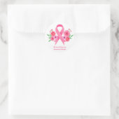 Sticker-roze lint ronde sticker (Tas)