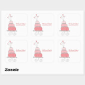 Sticker roze whisky Chic Wedding Cake (Vel)