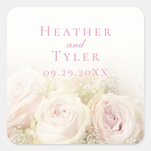 Sticker Rozen bruiloft (Voorkant)