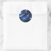Sticker - saffierblauw maanontwerp (Tas)