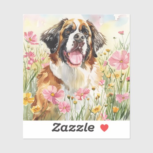 Sticker – Saint Bernard Die-Cut Sticker (Vel)