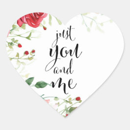 Sticker Saint Valentin Elegant "Just You and Me"