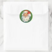 Sticker Santa Claus Round (Tas)
