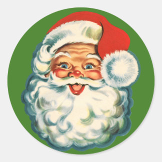 Sticker Santa Claus Round
