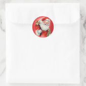 Sticker Santa Claus Round (Tas)