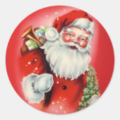  Sticker Santa Claus Round (Voorkant)