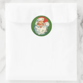 Sticker Santa Claus Round (Tas)