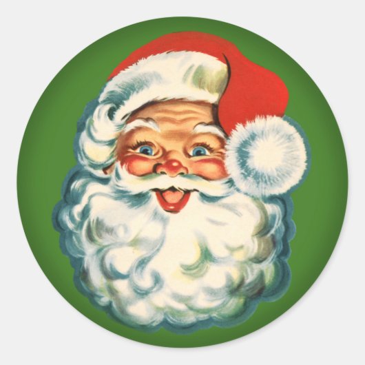 Sticker Santa Claus Round (Voorkant)