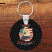 Sticker Save Democracy 1 Sleutelhanger (Voorkant)