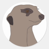 Sticker "Schattige Meerkat" (Voorkant)