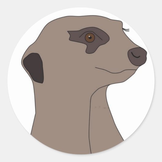 Sticker "Schattige Meerkat" (Voorkant)