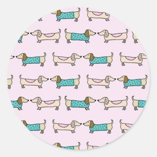 Sticker - Schattigee teckels (Voorkant)