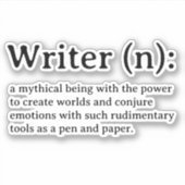 Sticker Schrijverdefinitie (Voorkant)