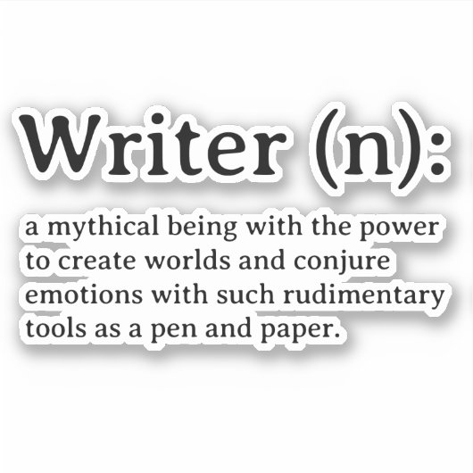 Sticker Schrijverdefinitie (Voorkant)