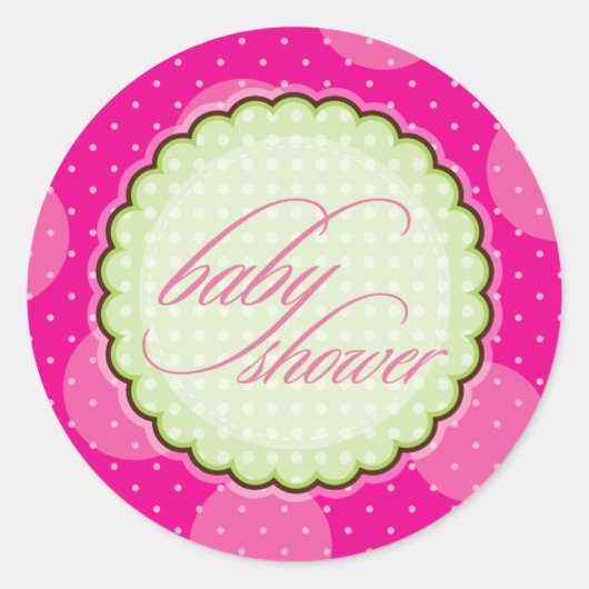 STICKER / SEAL :: baby shower - helder (Voorkant)