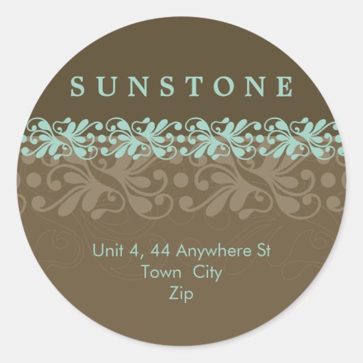 STICKER SEAL :: Gevormde zonnesteen 6 (Voorkant)