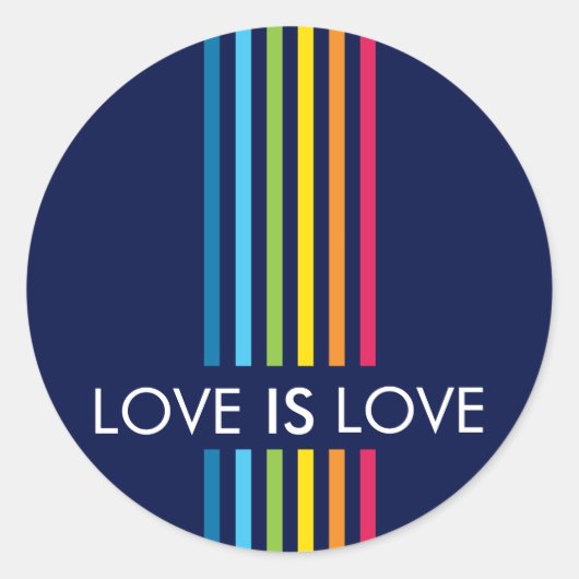 STICKER SEAL kleurrijke heldere regenboogstreep (Voorkant)