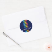 STICKER SEAL kleurrijke heldere regenboogstreep (Envelop)
