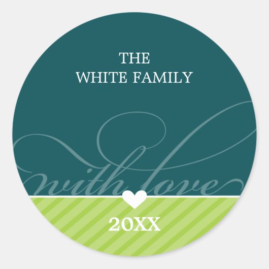 STICKER SEAL - MET LIEFDE :: heerlijk type 4 (Voorkant)