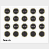 STICKER SEAL modern eenvoudig oud goud glitter zwa (Vel)
