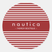 STICKER SEAL :: nautische gestreepte 1 (Voorkant)