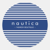 STICKER SEAL :: nautische gestreepte 4 (Voorkant)
