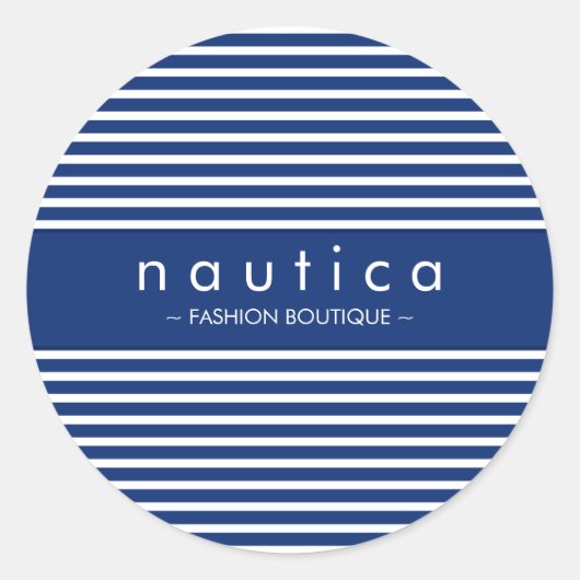 STICKER SEAL :: nautische gestreepte 4 (Voorkant)