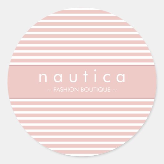STICKER SEAL :: nautische gestreepte 9 (Voorkant)