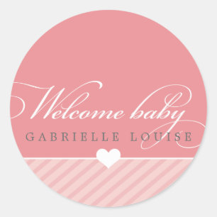 STICKER SEAL - WELKOM BABY :: heerlijk type 1