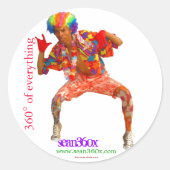 Sticker sean360x 360° Clown (Voorkant)